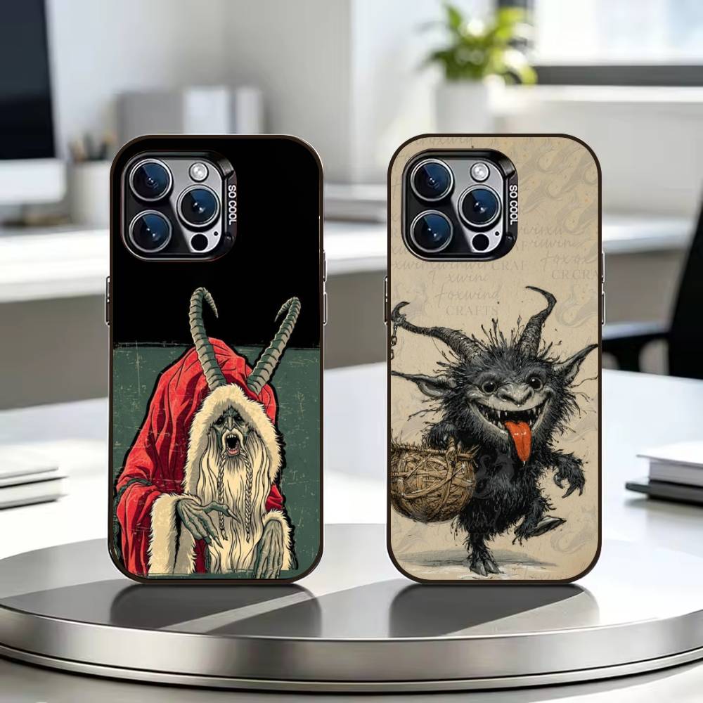 Phone Cases Ugly - Ugly K-krampus sanatı Gümüş Gri Yumuşak