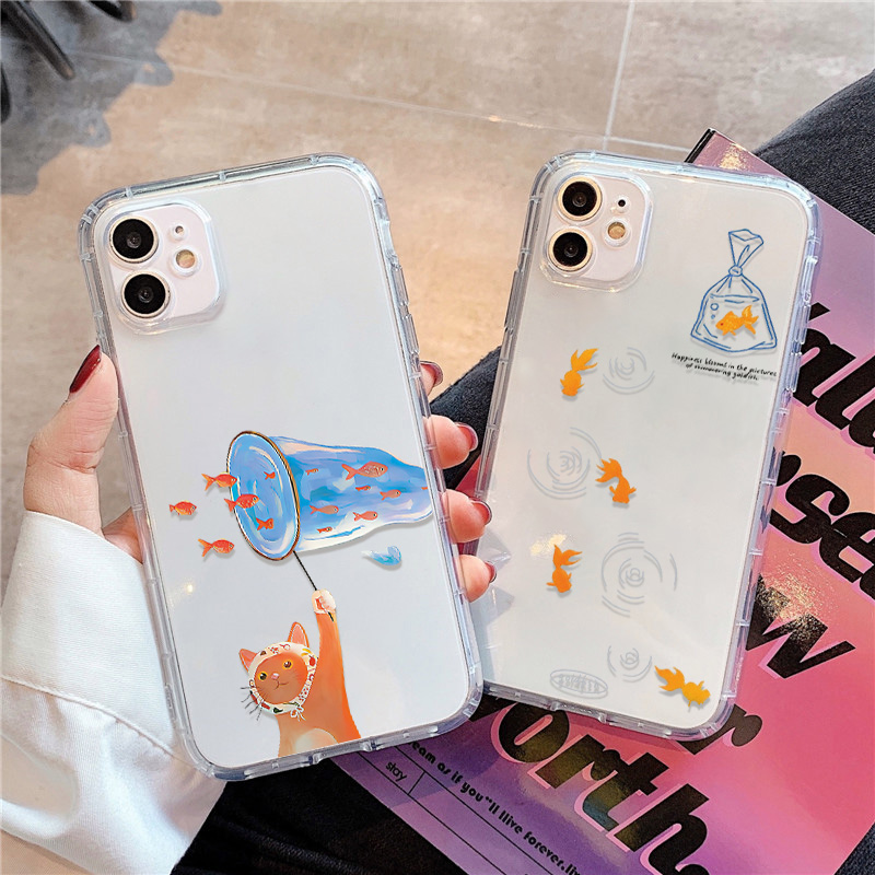 Phone Cases Iphone 15 Pro Max - Güzel Balıklar Desenli Şeffaf Telefon Kılıfı