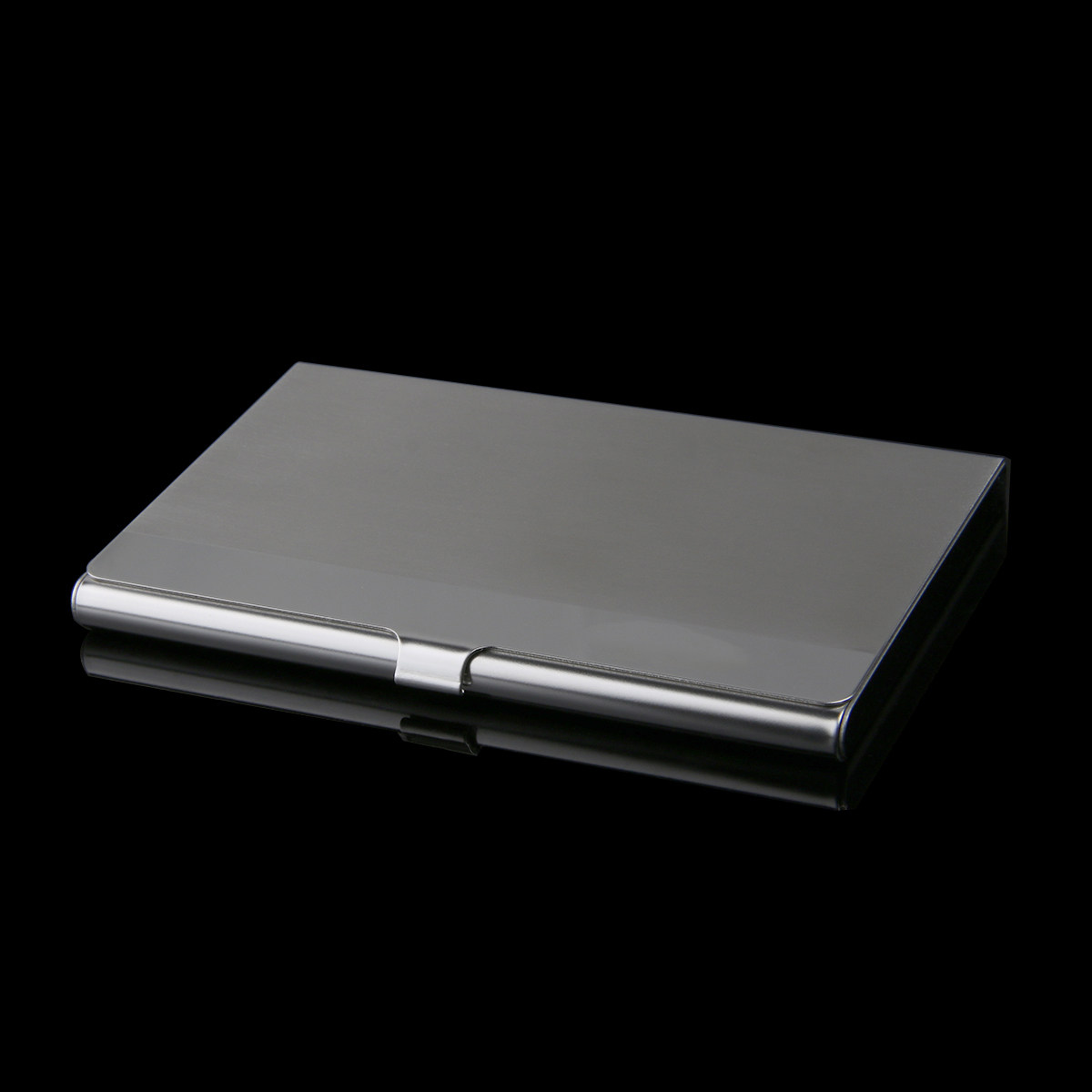 Card Holder Slim Case - Gümüş Paslanmaz Çelik Taşınabilir İnce Kartvizitlik