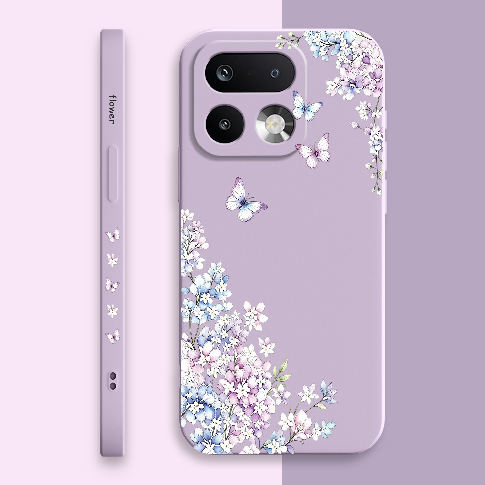 Phone Cases Realme - Çiçek Açan Mor Telefon Kılıfı Oppo