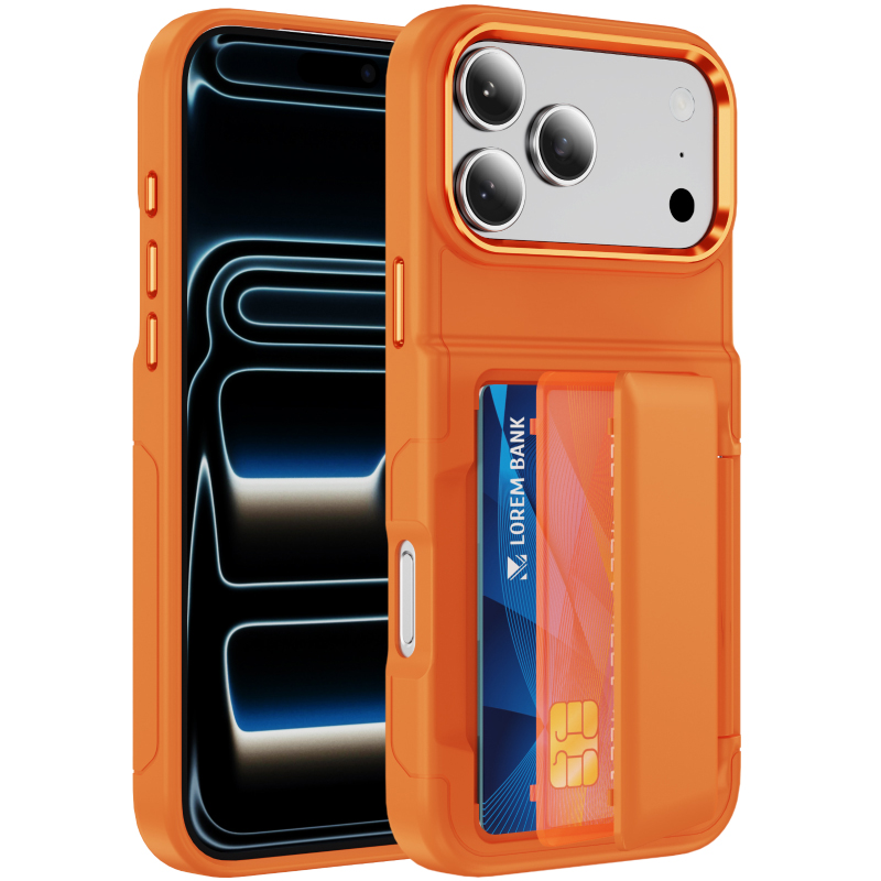 Card Holder Slim Case - Yeni Düz Renk Buzlu PC Cüzdan