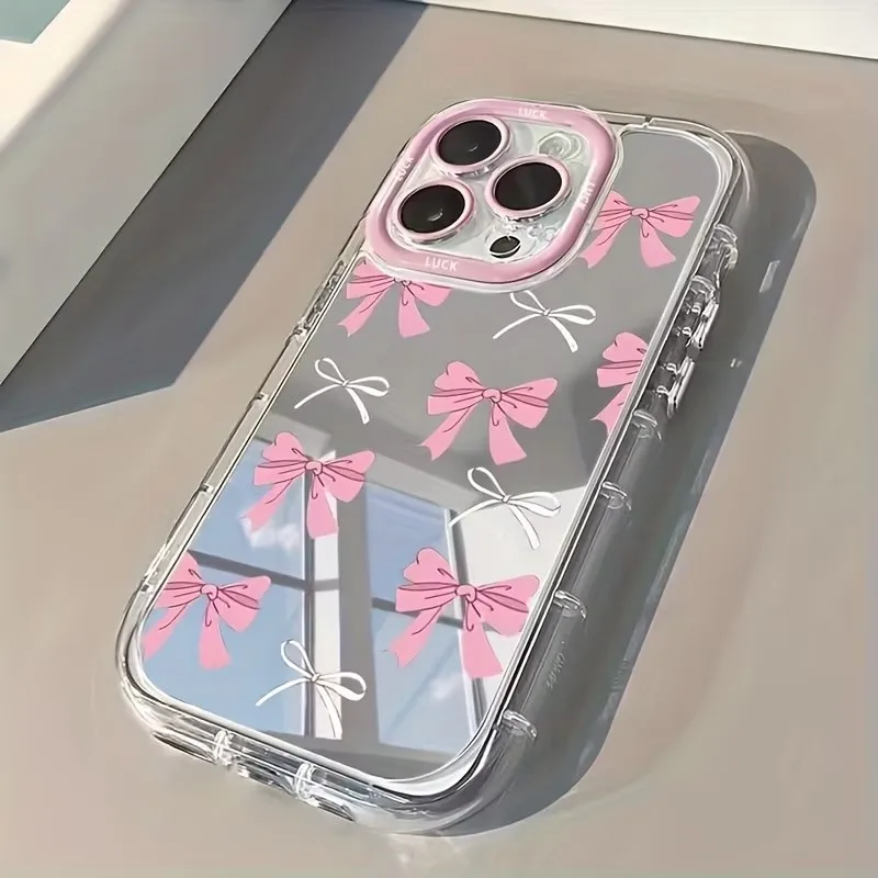Phone Cases Blue - Basit Mavi Pembe Fiyonklu Kız Çocuk