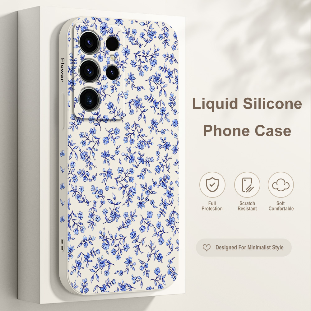 Phone Cases Galaxy S24 - Bükümlü Çiçek Desenli Telefon Kılıfı Samsung