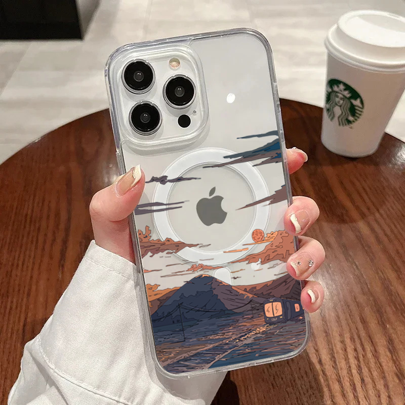 Phone Cases Durable - Gün Batımı Desenli Moda Telefon Kılıfı