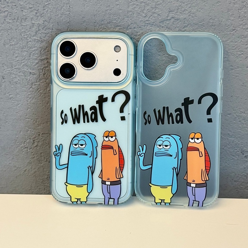 Phone Cases Ugly - Komik Sevimli Çirkin Balık Desenli Şeffaf
