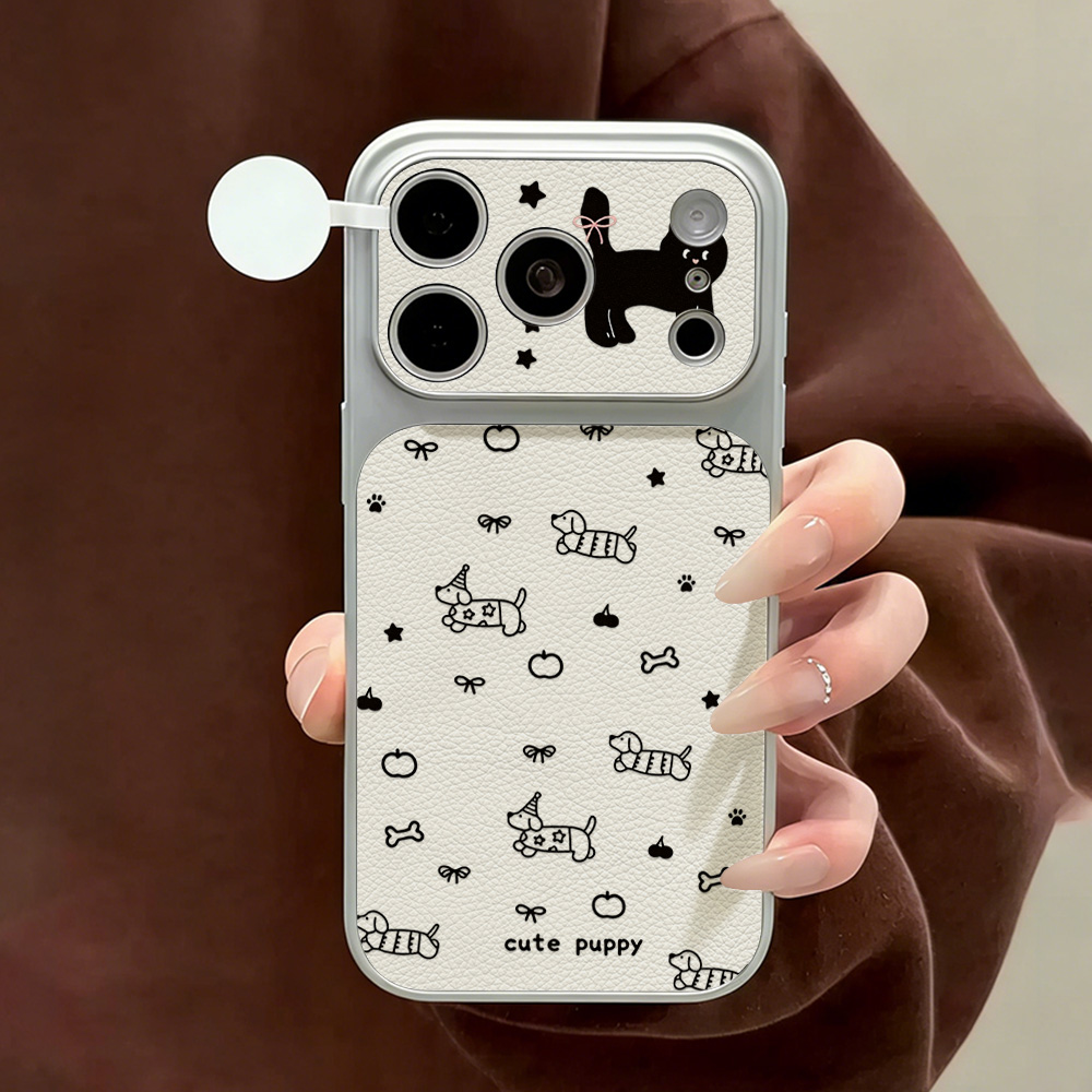Phone Cases That Cover The Camera - Sevimli Köpek Deri Telefon Kılıfı iPhone