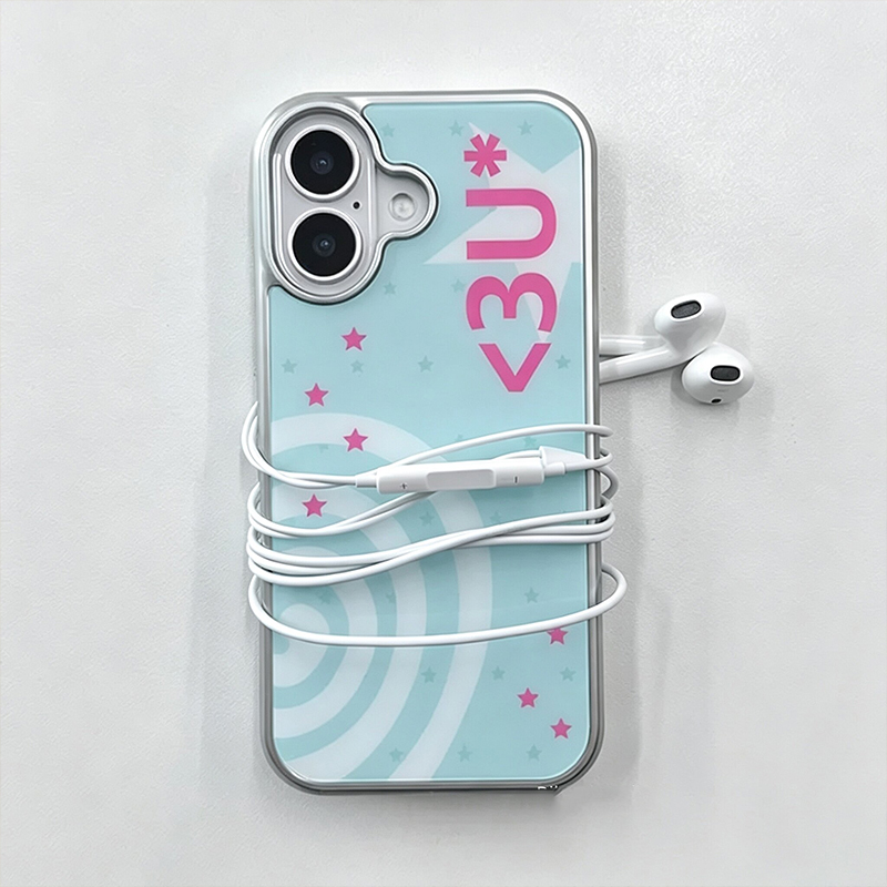 Phone Cases Blue - Y2K Yaratıcı Tatlı Serin Nane Mavisi