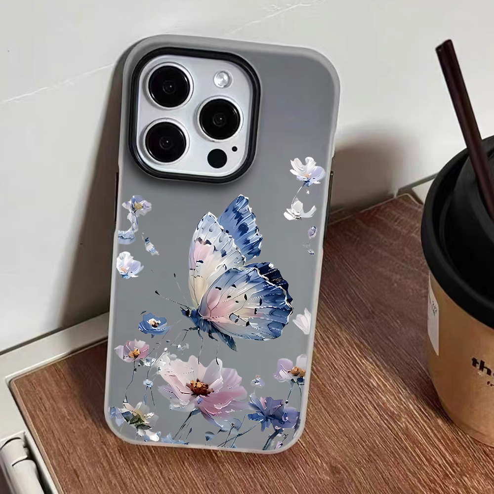 Suluboya Mavi Mor Kelebek Çiçe - Phone Cases Blue incelemesi ve fiyatı