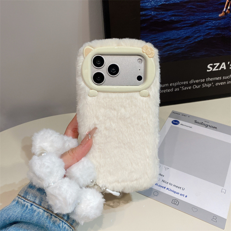 Lüks Düz Renkli Kürklü Peluş T - Phone Cases Iphone 15 Pro Max incelemesi ve fiyatı