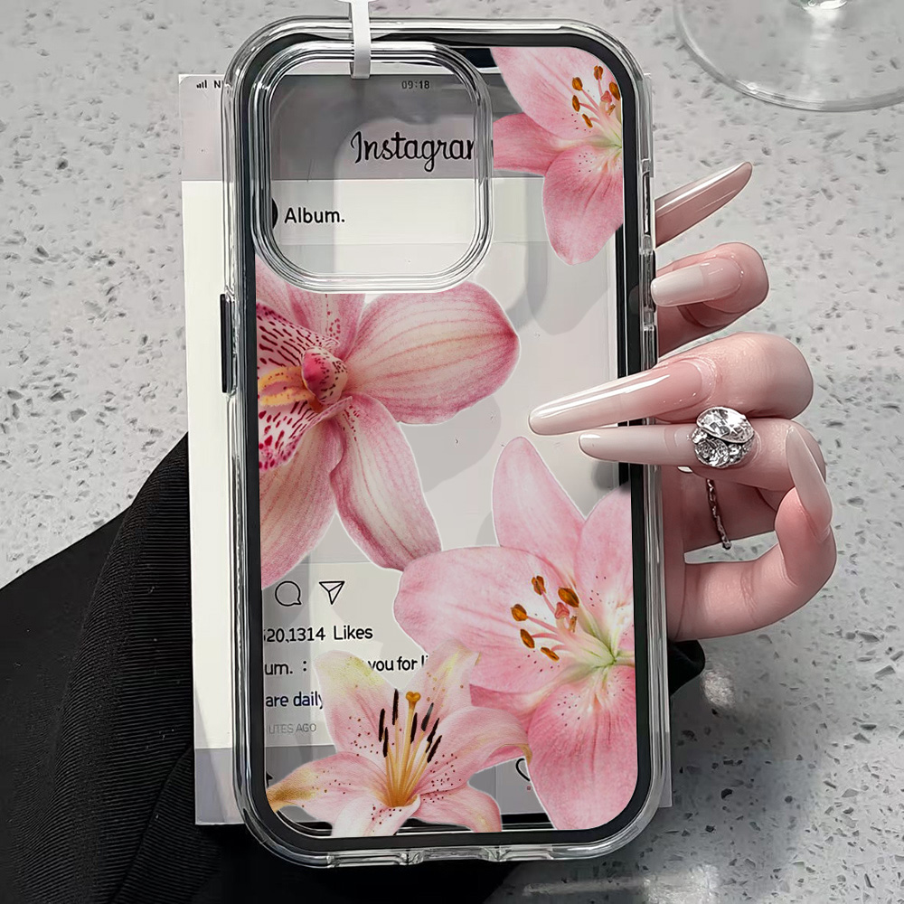 Pembe Zambak Çiçeği Şeffaf Tel - Phone Cases Durable incelemesi ve fiyatı