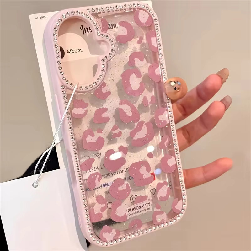 Pembe Siyah Leopar Baskı Elmas - Phone Cases Pinterest incelemesi ve fiyatı