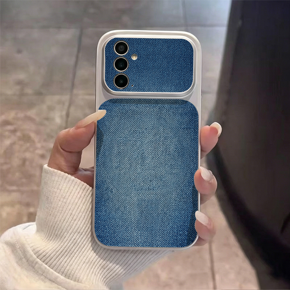Retro Mavi Kot Görünümlü PU De - Phone Cases That Cover The Camera incelemesi ve fiyatı