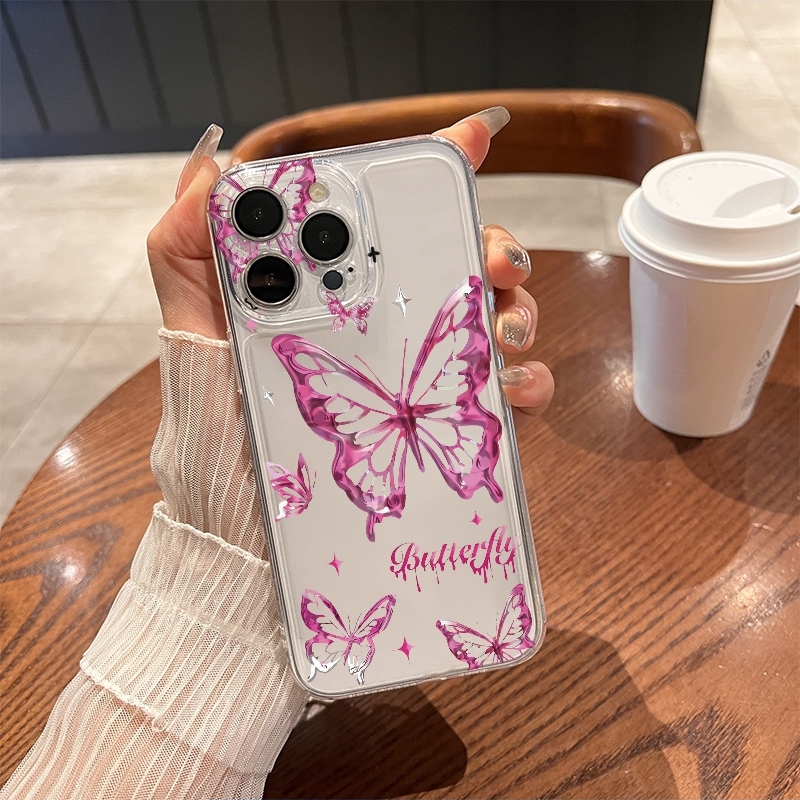 Y2K Simli Kelebek Desenli Tele - Glitter Shockproof Case incelemesi ve fiyatı