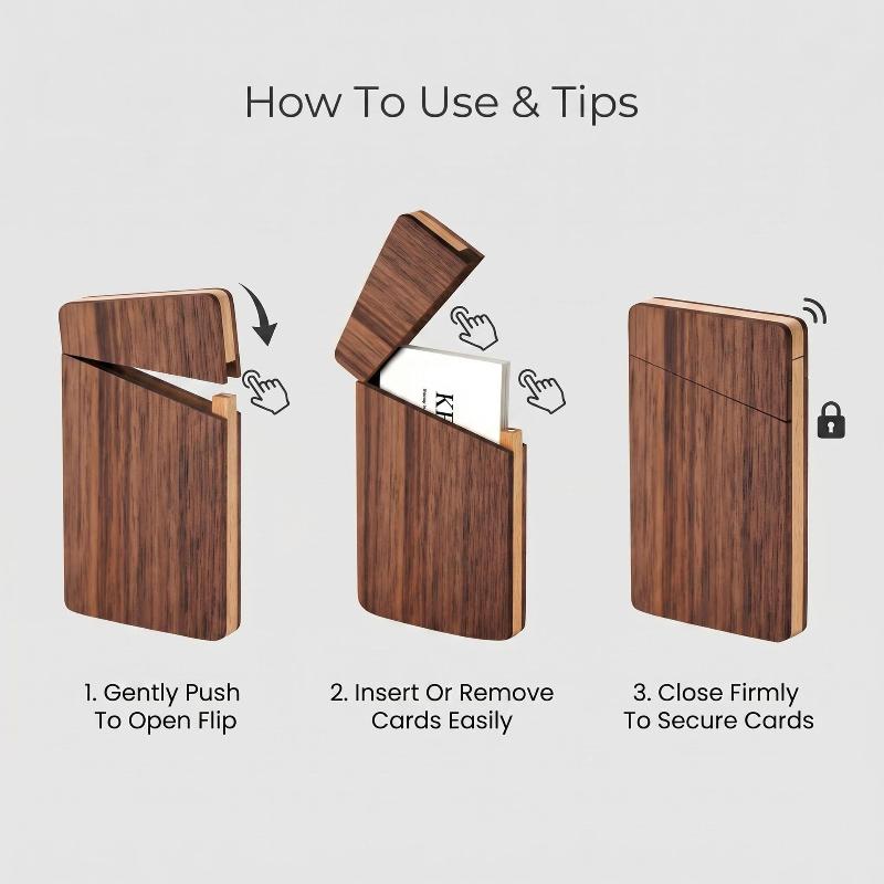 Taşınabilir Ahşap Kartvizitlik - Card Holder Slim Case incelemesi ve fiyatı